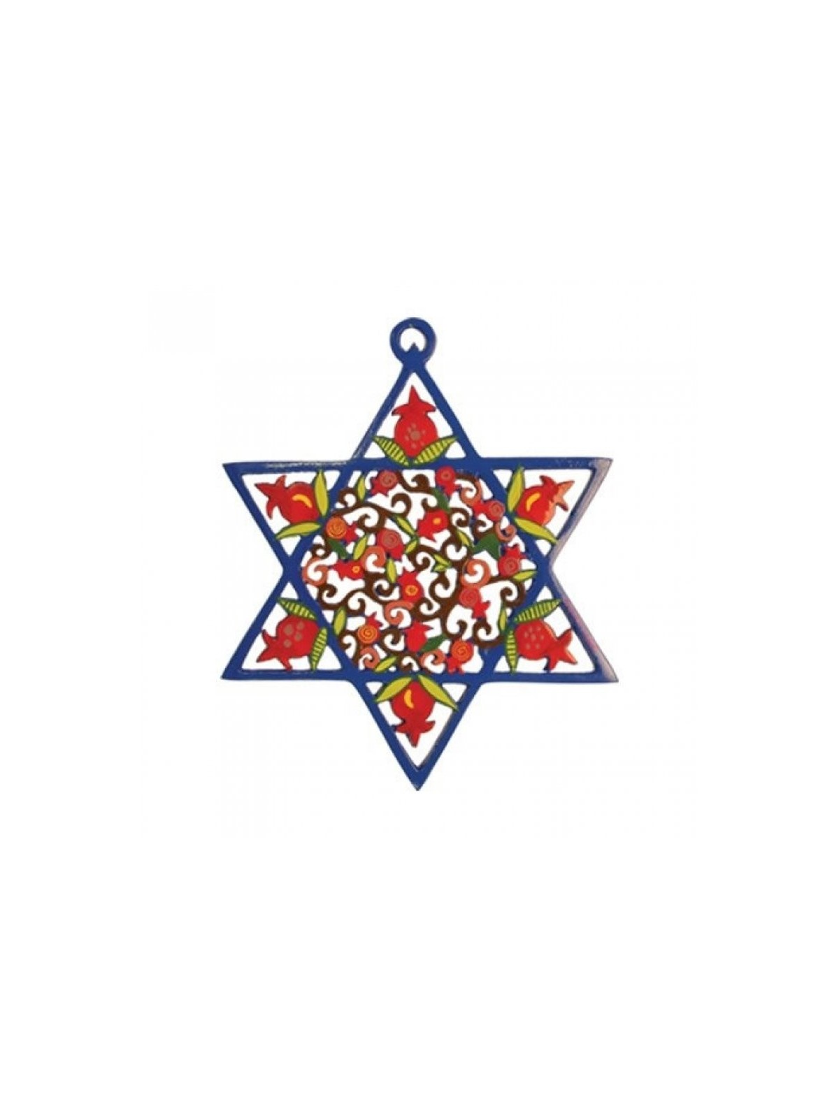יאיר עמנואל כחול תליית קיר מגן דוד במילוי... | שְׁטִיחֵי קִיר